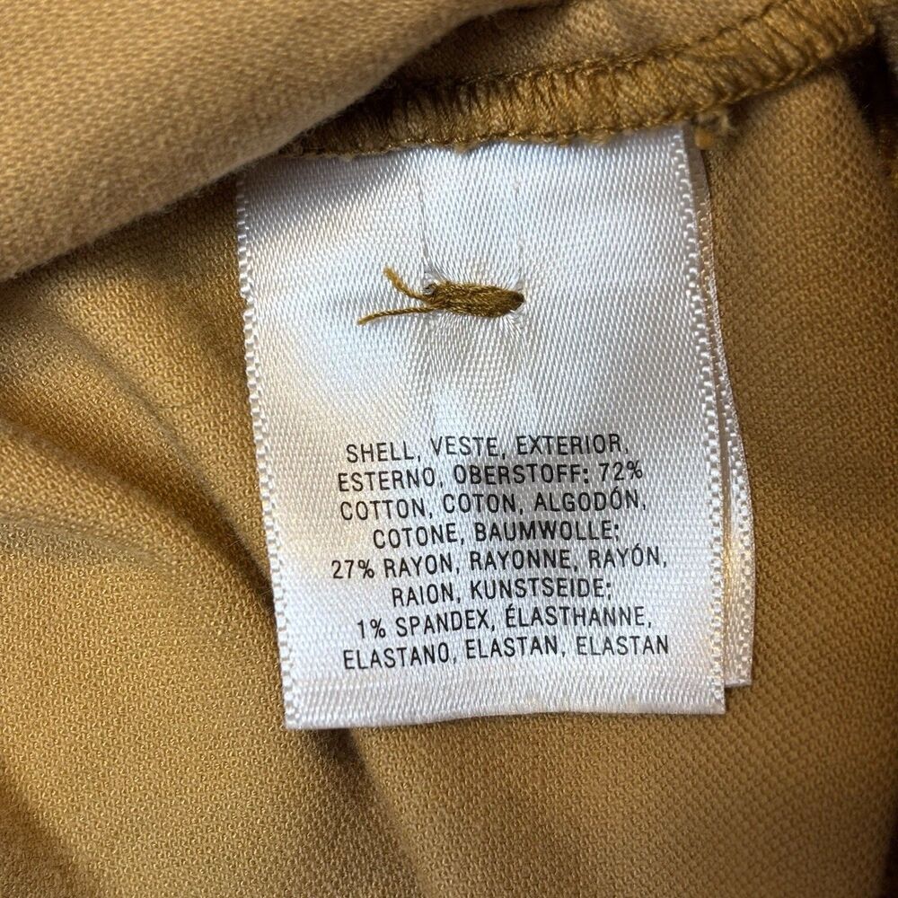 Anthropologie Building 18 Women’s 4 Button Front Velvet Mini Skirt Mustard Gold - Picture 6 of 7